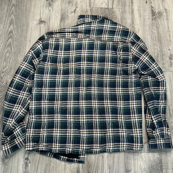 Boston Traders NWT Women's Size XL Oversized Green Plaid Sherpa Lined Shacket - Picture 10 of 10